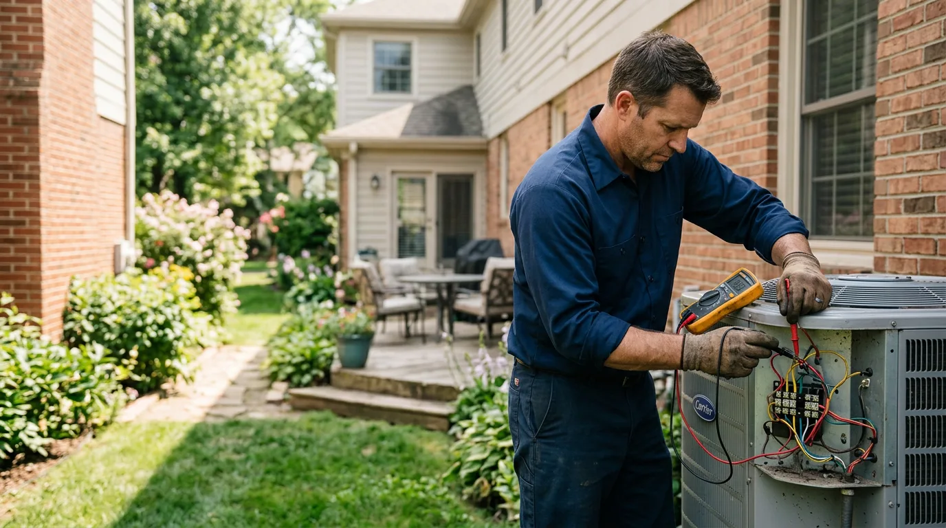 HVAC technician working near Belvidere Center, VT